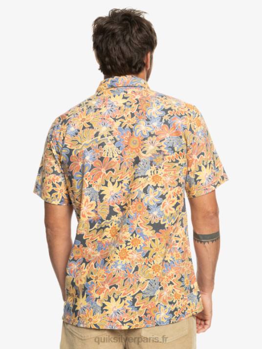 Hommes Quiksilver chemise à manches courtes surfadelica D6PT967 surfadelica ardoise foncée