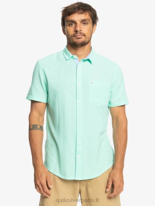 Hommes Quiksilver chemise à manches courtes time box D6PT1360 verre de plage