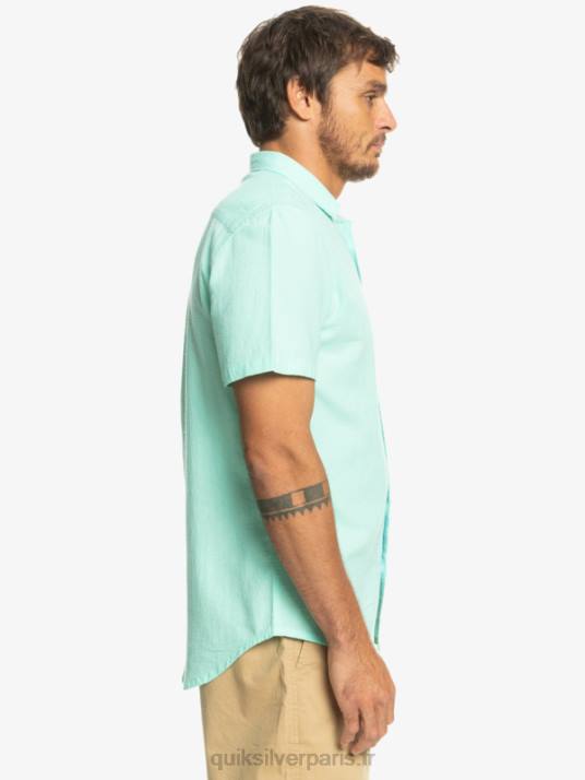 Hommes Quiksilver chemise à manches courtes time box D6PT1360 verre de plage