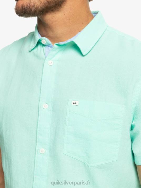 Hommes Quiksilver chemise à manches courtes time box D6PT1360 verre de plage