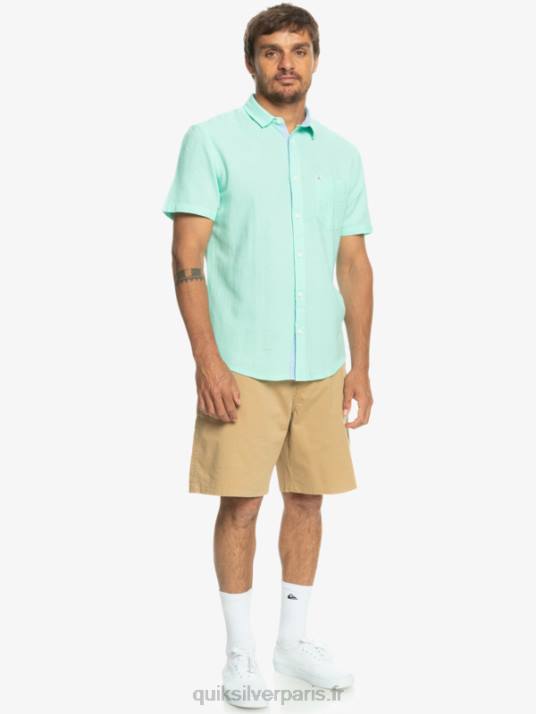 Hommes Quiksilver chemise à manches courtes time box D6PT1360 verre de plage