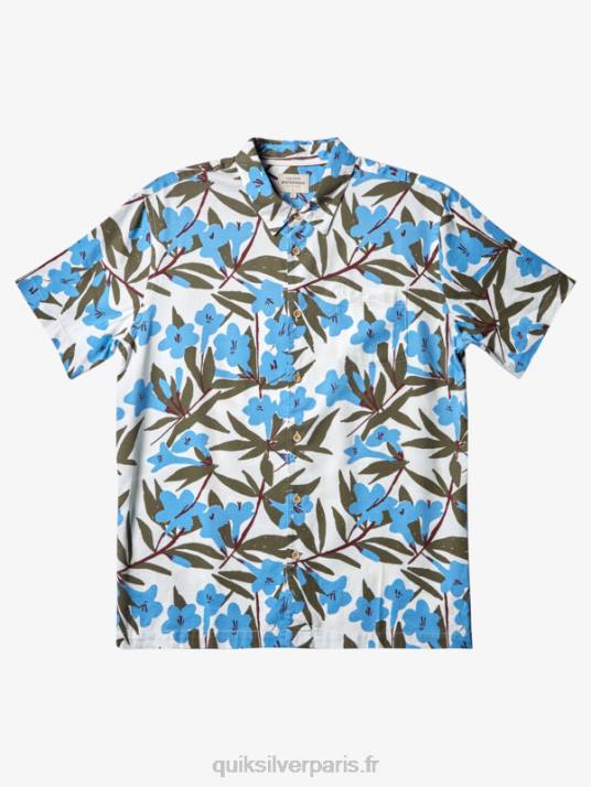 Hommes Quiksilver chemise à manches courtes waterman around bush D6PT473 crépuscule bleu autour de la ville