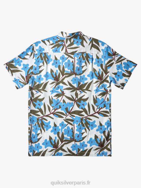 Hommes Quiksilver chemise à manches courtes waterman around bush D6PT473 crépuscule bleu autour de la ville