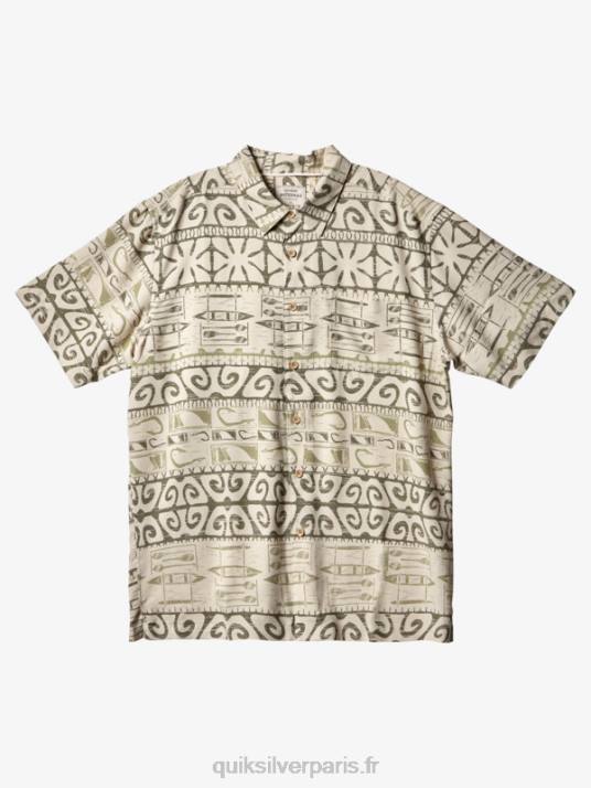 Hommes Quiksilver chemise à manches courtes waterman at trees D6PT291 thé aux arbres