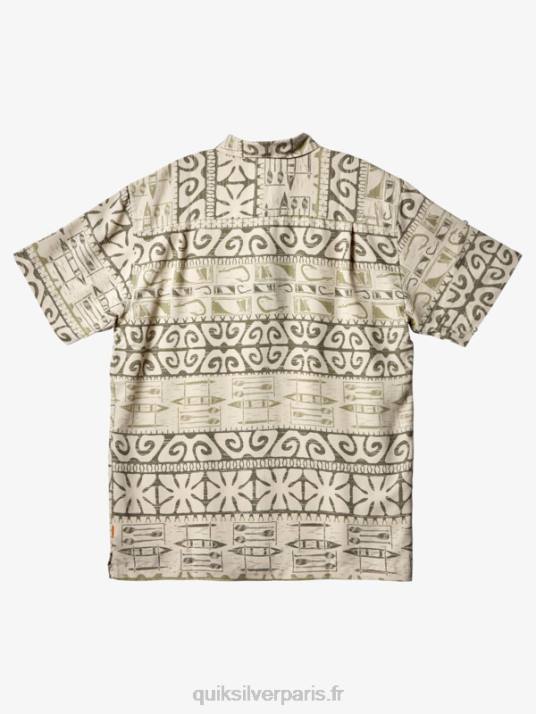 Hommes Quiksilver chemise à manches courtes waterman at trees D6PT291 thé aux arbres