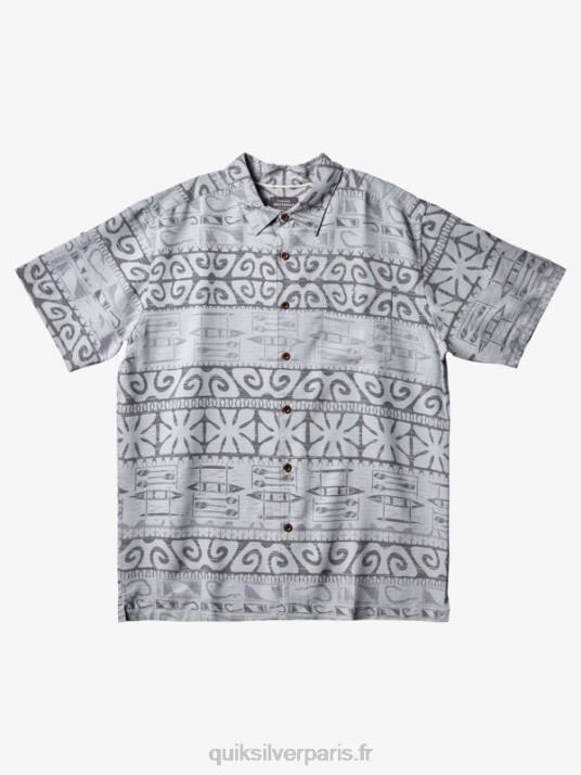 Hommes Quiksilver chemise à manches courtes waterman at trees D6PT292 brume du port aux arbres