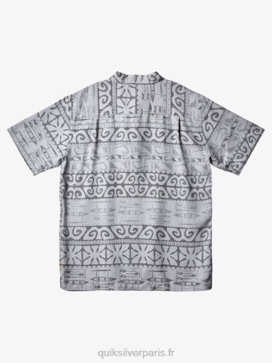 Hommes Quiksilver chemise à manches courtes waterman at trees D6PT292 brume du port aux arbres