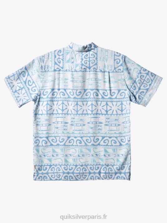 Hommes Quiksilver chemise à manches courtes waterman at trees D6PT293 crépuscule bleu aux arbres