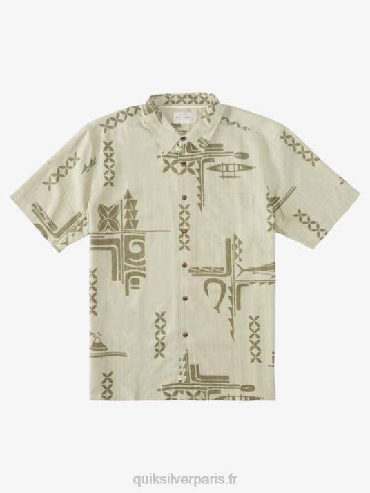 Hommes Quiksilver chemise à manches courtes waterman big catch D6PT863 grande prise de thé