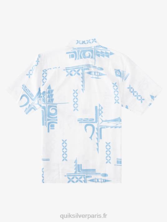 Hommes Quiksilver chemise à manches courtes waterman big catch D6PT864 grosse prise bleu crépuscule