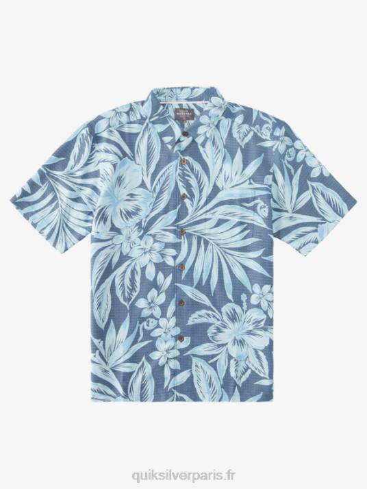 Hommes Quiksilver chemise à manches courtes waterman brunch time D6PT1335 enseigne les jours de brunch bleus
