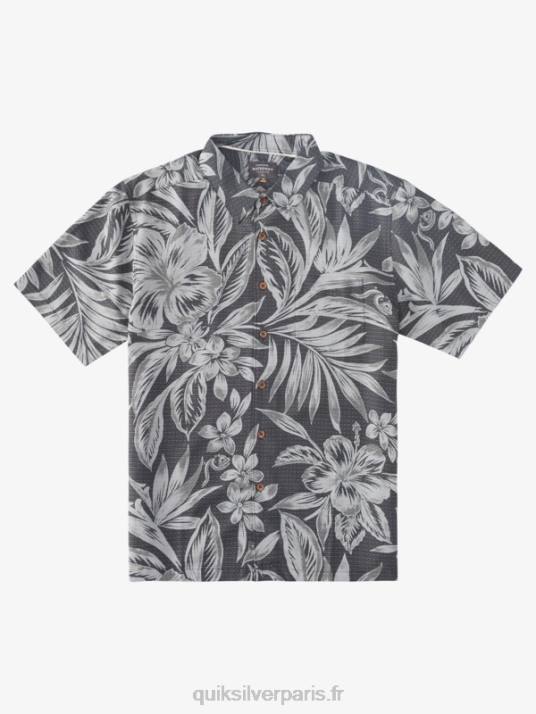 Hommes Quiksilver chemise à manches courtes waterman brunch time D6PT1336 jours de brunch noir