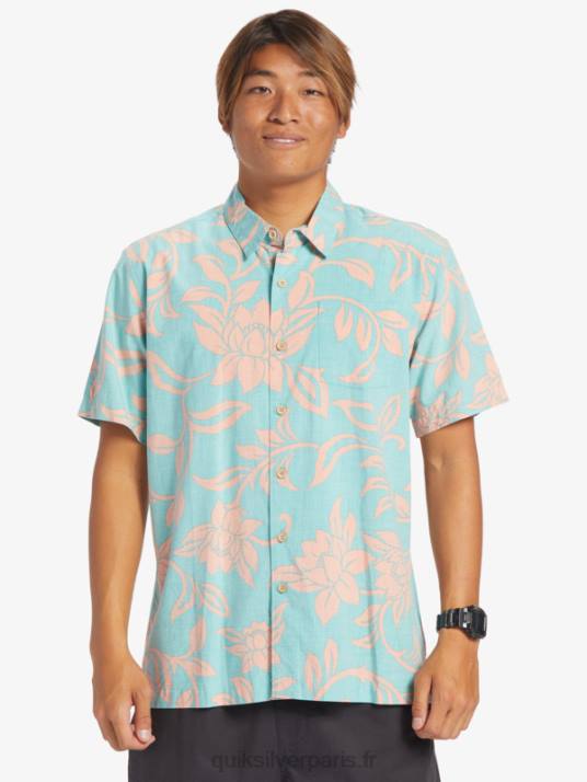 Hommes Quiksilver chemise à manches courtes waterman chaque week-end D6PT288 bleu turquoise tous les week-ends w