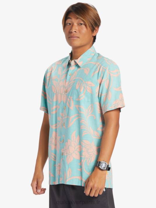 Hommes Quiksilver chemise à manches courtes waterman chaque week-end D6PT288 bleu turquoise tous les week-ends w