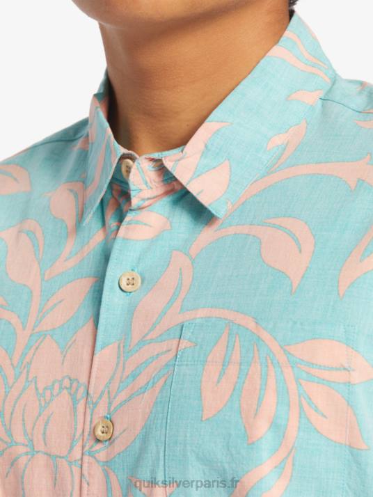Hommes Quiksilver chemise à manches courtes waterman chaque week-end D6PT288 bleu turquoise tous les week-ends w