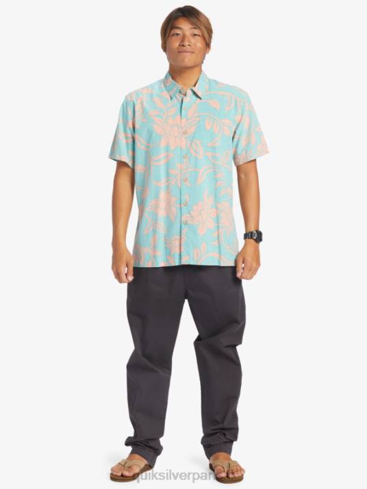 Hommes Quiksilver chemise à manches courtes waterman chaque week-end D6PT288 bleu turquoise tous les week-ends w