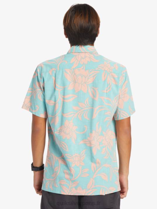 Hommes Quiksilver chemise à manches courtes waterman chaque week-end D6PT288 bleu turquoise tous les week-ends w