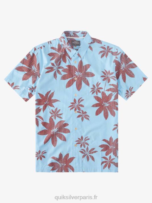 Hommes Quiksilver chemise à manches courtes waterman hot nights D6PT1487 crépuscule bleu nuits chaudes