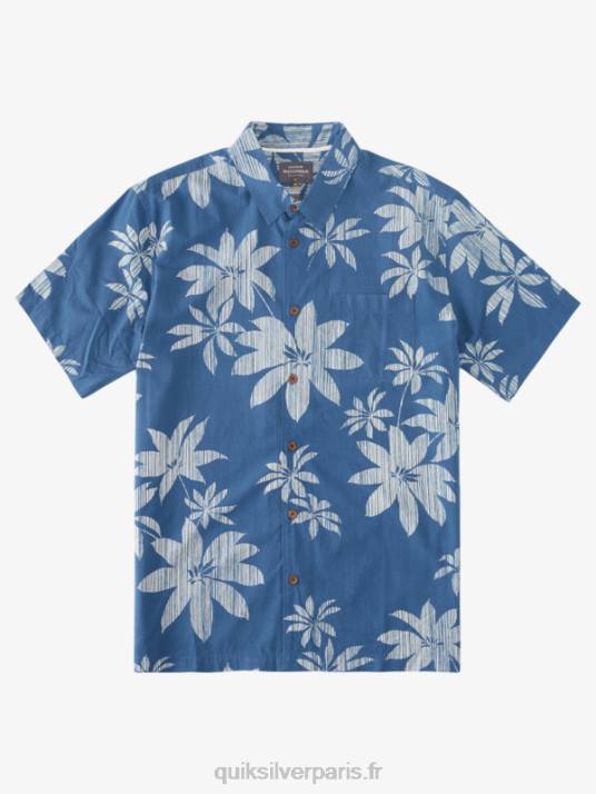 Hommes Quiksilver chemise à manches courtes waterman hot nights D6PT1488 enseigne bleu nuits chaudes