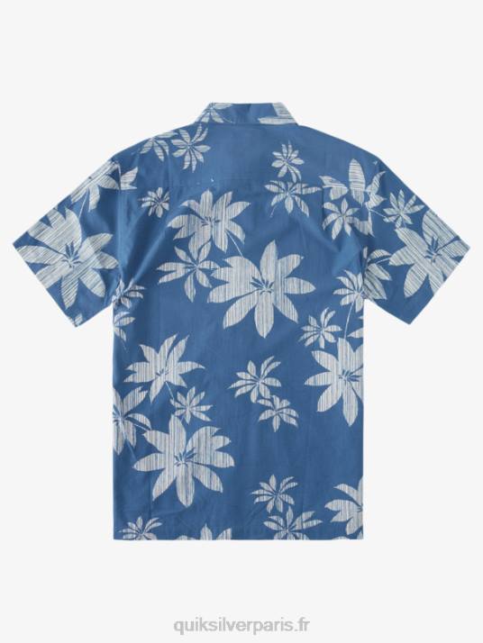 Hommes Quiksilver chemise à manches courtes waterman hot nights D6PT1488 enseigne bleu nuits chaudes