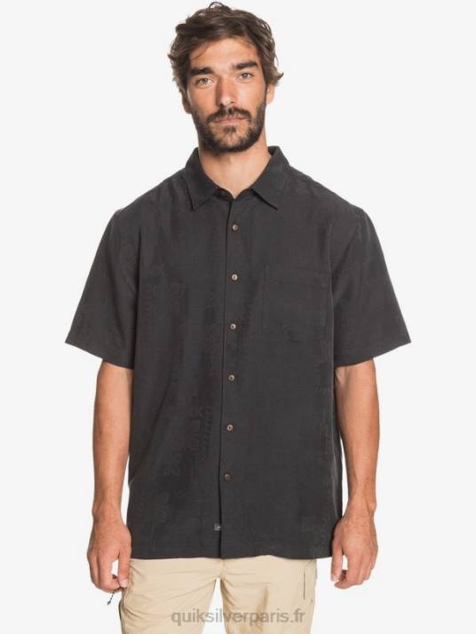 Hommes Quiksilver chemise à manches courtes waterman kelpies bay D6PT1357 noir