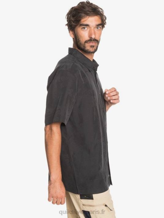 Hommes Quiksilver chemise à manches courtes waterman kelpies bay D6PT1357 noir