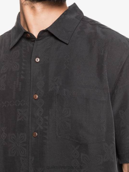 Hommes Quiksilver chemise à manches courtes waterman kelpies bay D6PT1357 noir
