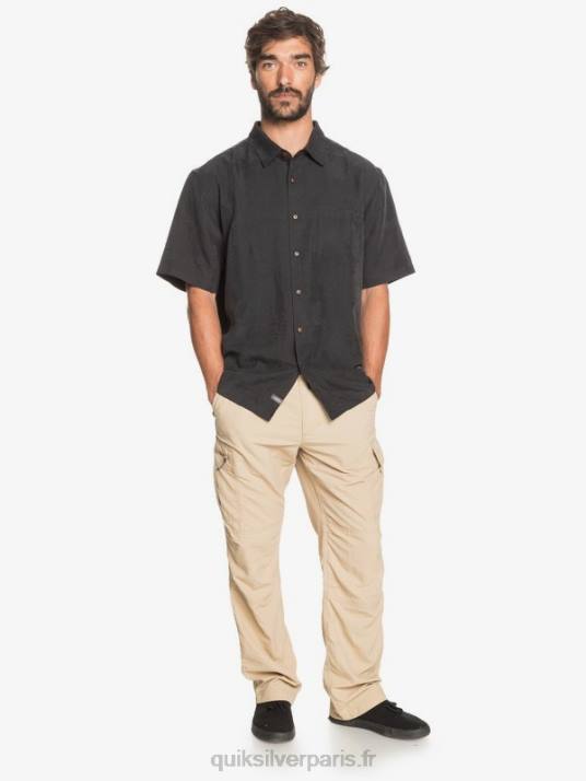Hommes Quiksilver chemise à manches courtes waterman kelpies bay D6PT1357 noir