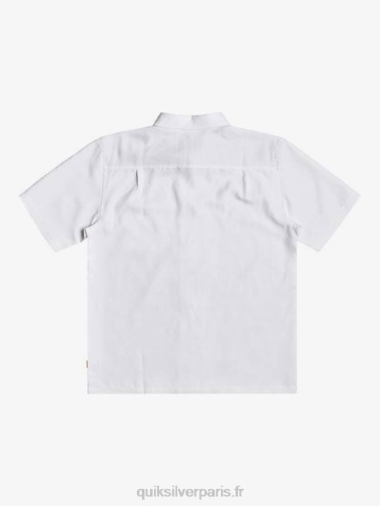 Hommes Quiksilver chemise à manches courtes waterman kelpies bay D6PT1358 blanc