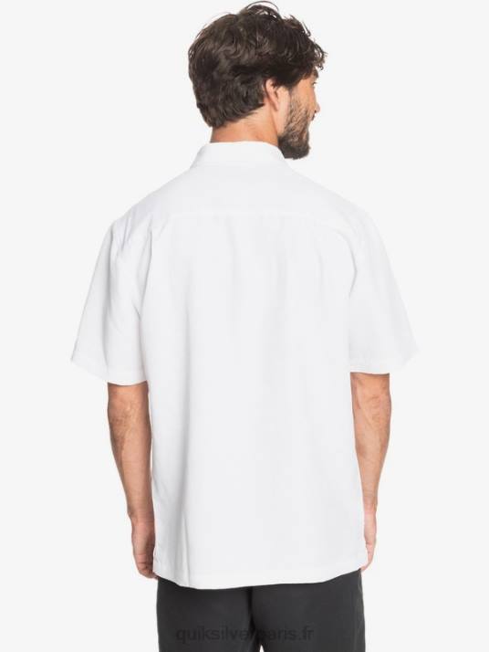 Hommes Quiksilver chemise à manches courtes waterman kelpies bay D6PT1358 blanc