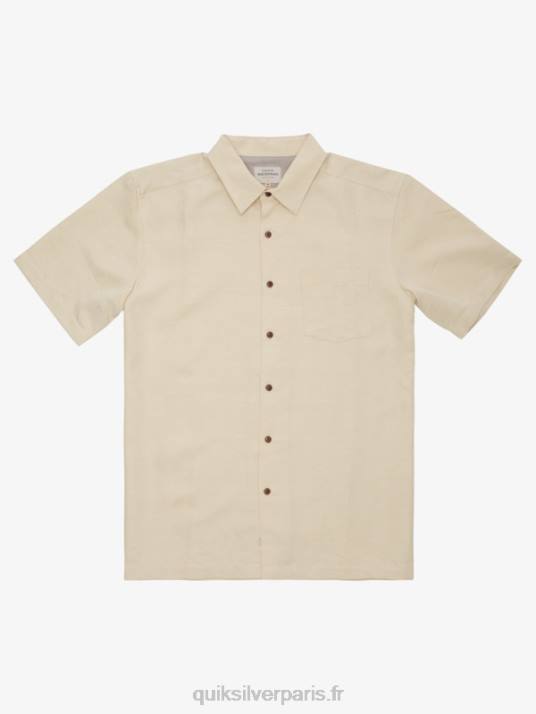Hommes Quiksilver chemise à manches courtes waterman kelpies bay D6PT1359 riz brun