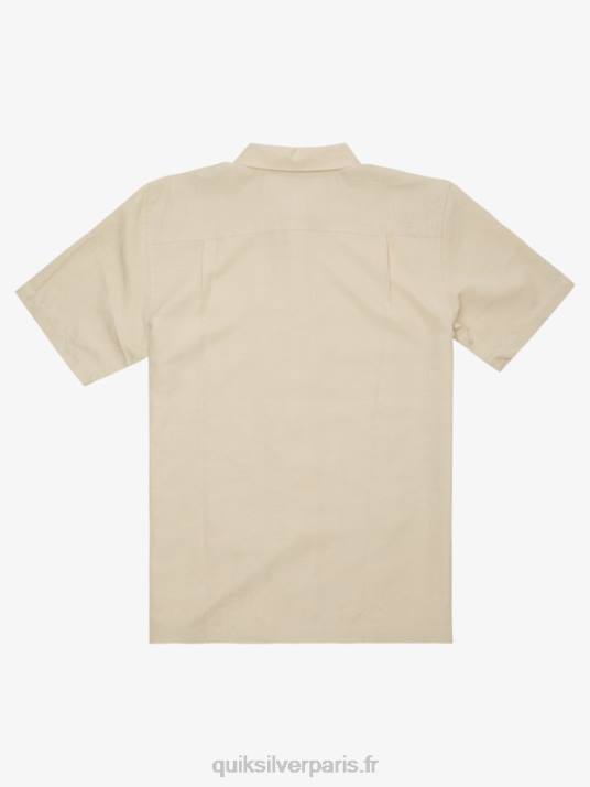 Hommes Quiksilver chemise à manches courtes waterman kelpies bay D6PT1359 riz brun