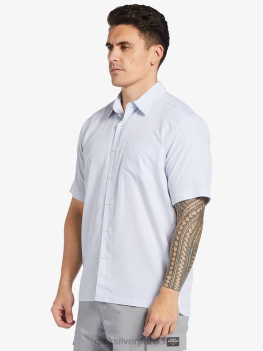 Hommes Quiksilver chemise à manches courtes waterman kings cliff D6PT281 falaise des rois blancs