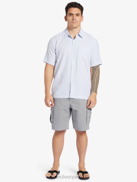 Hommes Quiksilver chemise à manches courtes waterman kings cliff D6PT281 falaise des rois blancs