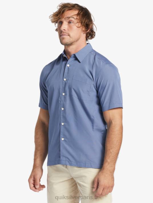 Hommes Quiksilver chemise à manches courtes waterman kings cliff D6PT282 enseigne falaise des rois bleus