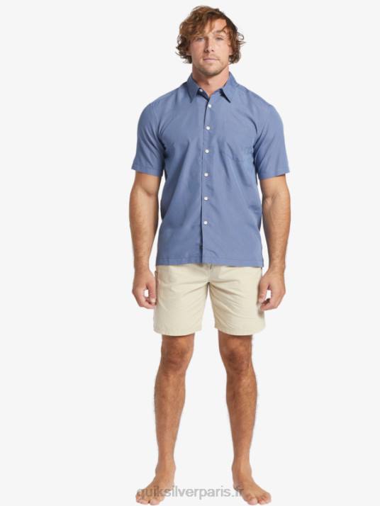 Hommes Quiksilver chemise à manches courtes waterman kings cliff D6PT282 enseigne falaise des rois bleus