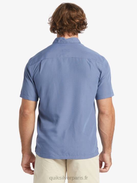 Hommes Quiksilver chemise à manches courtes waterman kings cliff D6PT282 enseigne falaise des rois bleus