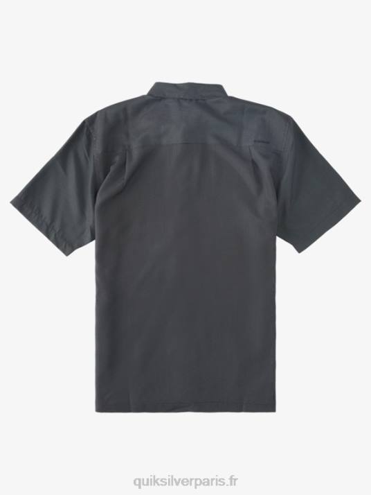 Hommes Quiksilver chemise à manches courtes waterman kings cliff D6PT283 falaise des rois noirs