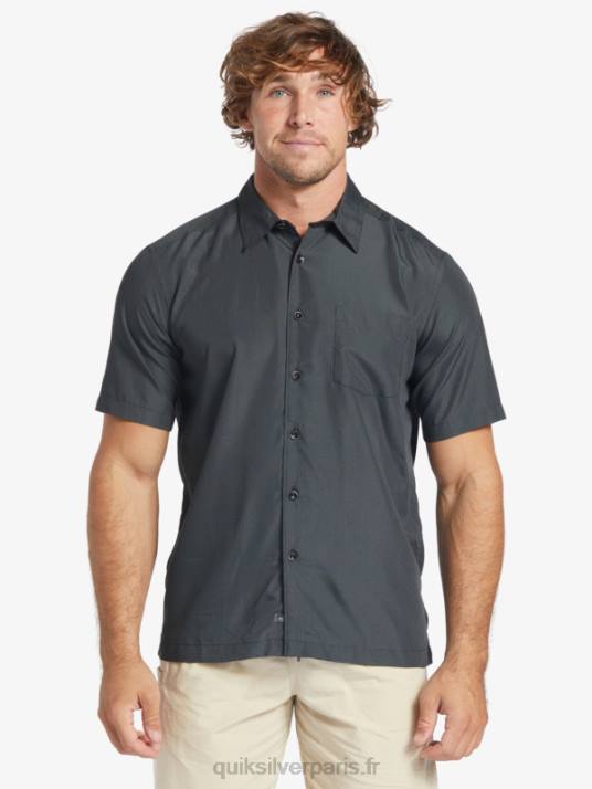 Hommes Quiksilver chemise à manches courtes waterman kings cliff D6PT283 falaise des rois noirs