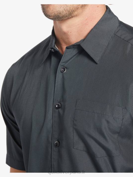 Hommes Quiksilver chemise à manches courtes waterman kings cliff D6PT283 falaise des rois noirs
