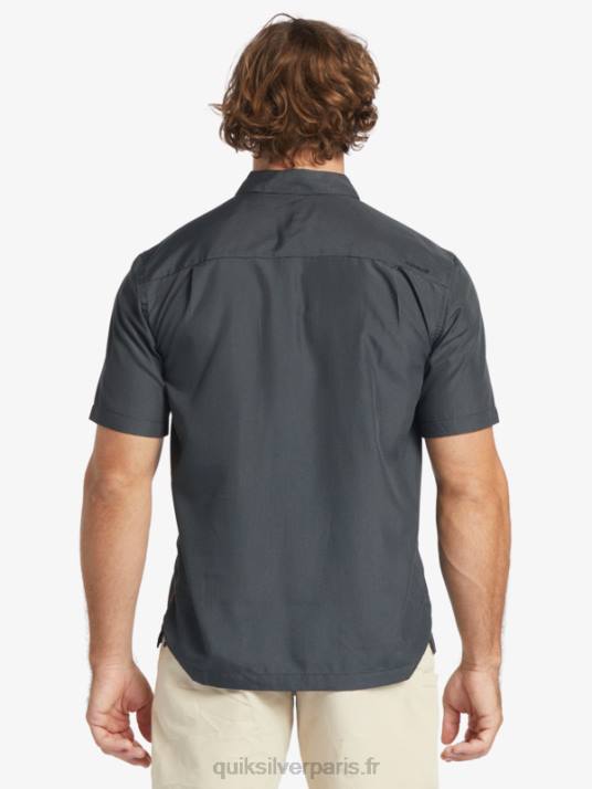 Hommes Quiksilver chemise à manches courtes waterman kings cliff D6PT283 falaise des rois noirs