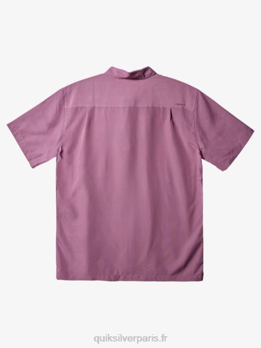 Hommes Quiksilver chemise à manches courtes waterman kings cliff D6PT284 kingscliff mauve doux