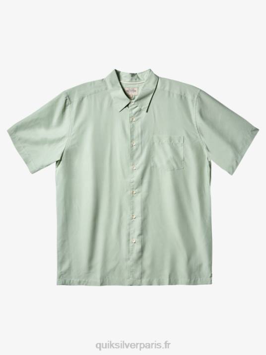 Hommes Quiksilver chemise à manches courtes waterman kings cliff D6PT286 kingscliff vert subtil