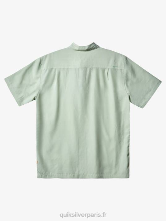 Hommes Quiksilver chemise à manches courtes waterman kings cliff D6PT286 kingscliff vert subtil