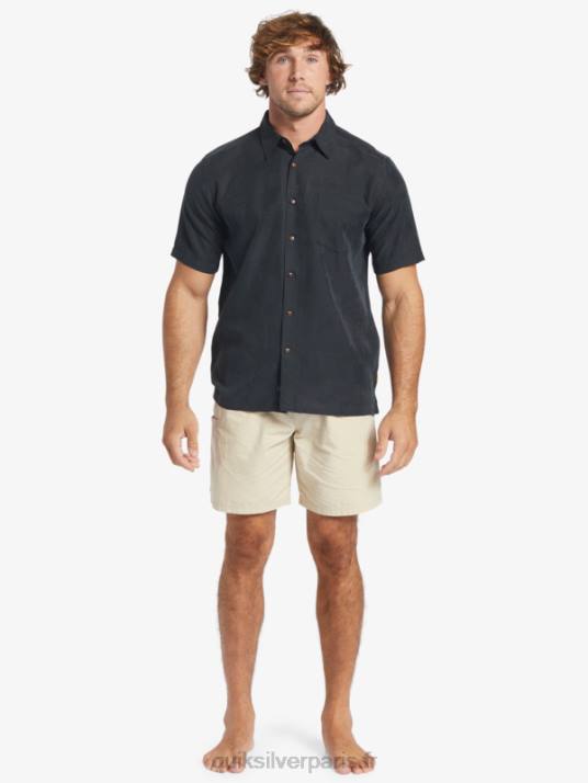 Hommes Quiksilver chemise à manches courtes waterman manele bay D6PT798 noir
