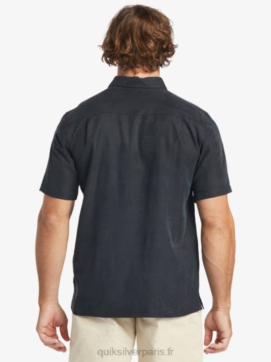 Hommes Quiksilver chemise à manches courtes waterman manele bay D6PT798 noir