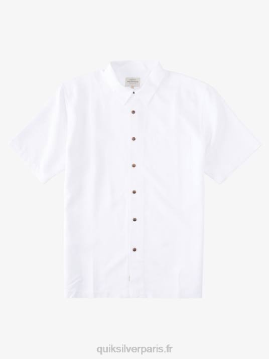 Hommes Quiksilver chemise à manches courtes waterman manele bay D6PT799 blanc