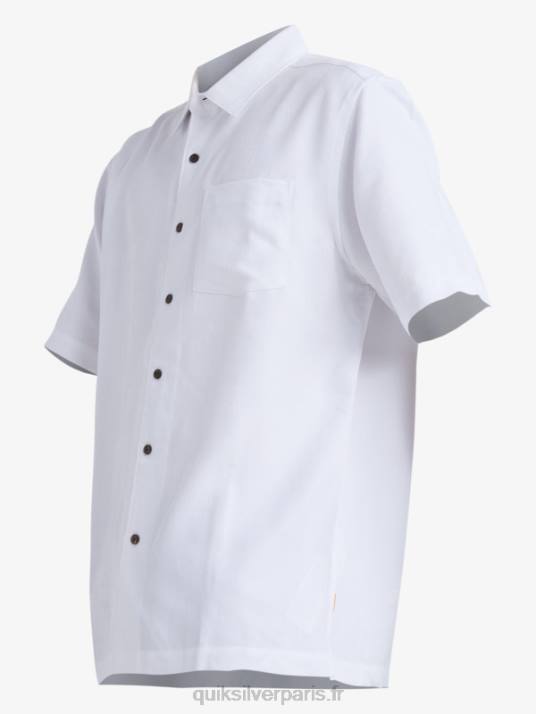 Hommes Quiksilver chemise à manches courtes waterman manele bay D6PT799 blanc