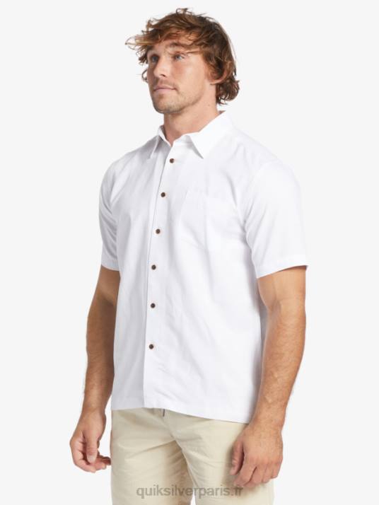 Hommes Quiksilver chemise à manches courtes waterman manele bay D6PT799 blanc