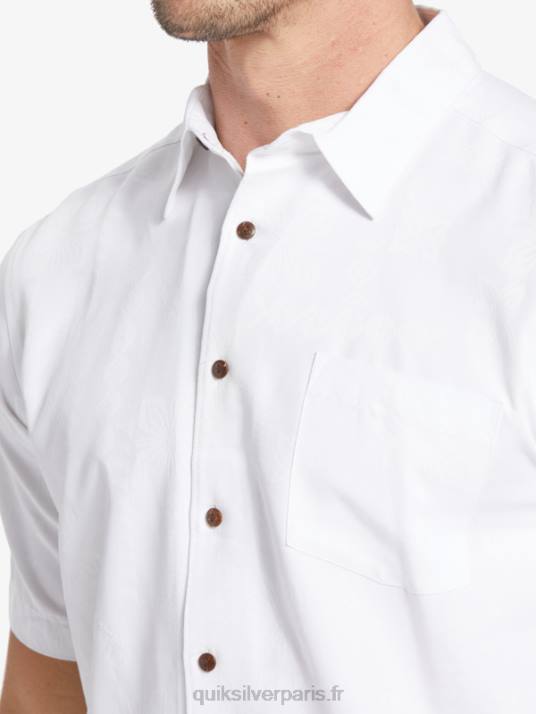 Hommes Quiksilver chemise à manches courtes waterman manele bay D6PT799 blanc